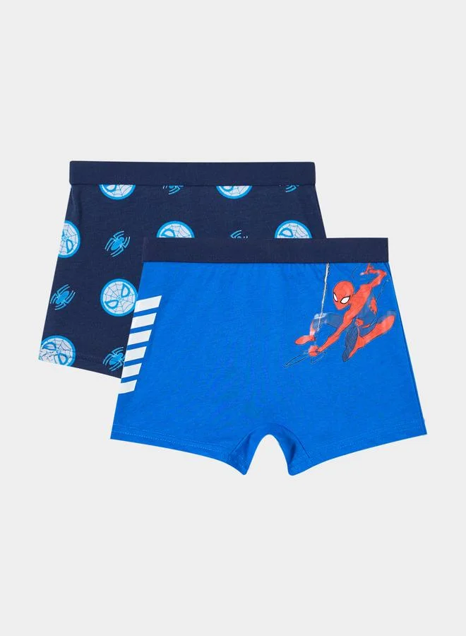 ستايلي مجموعة من 2 - سروال داخلي بطبعة سبايدر مان